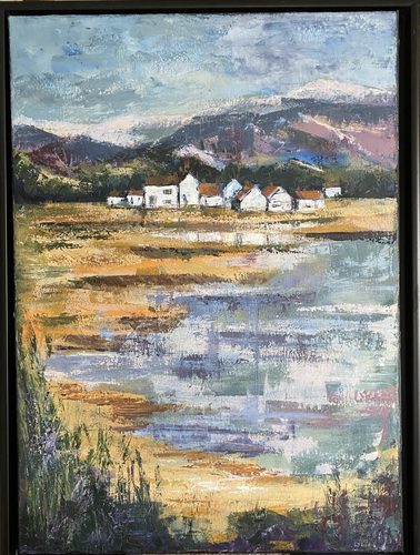 Finished acrylic painting using palette knives.
